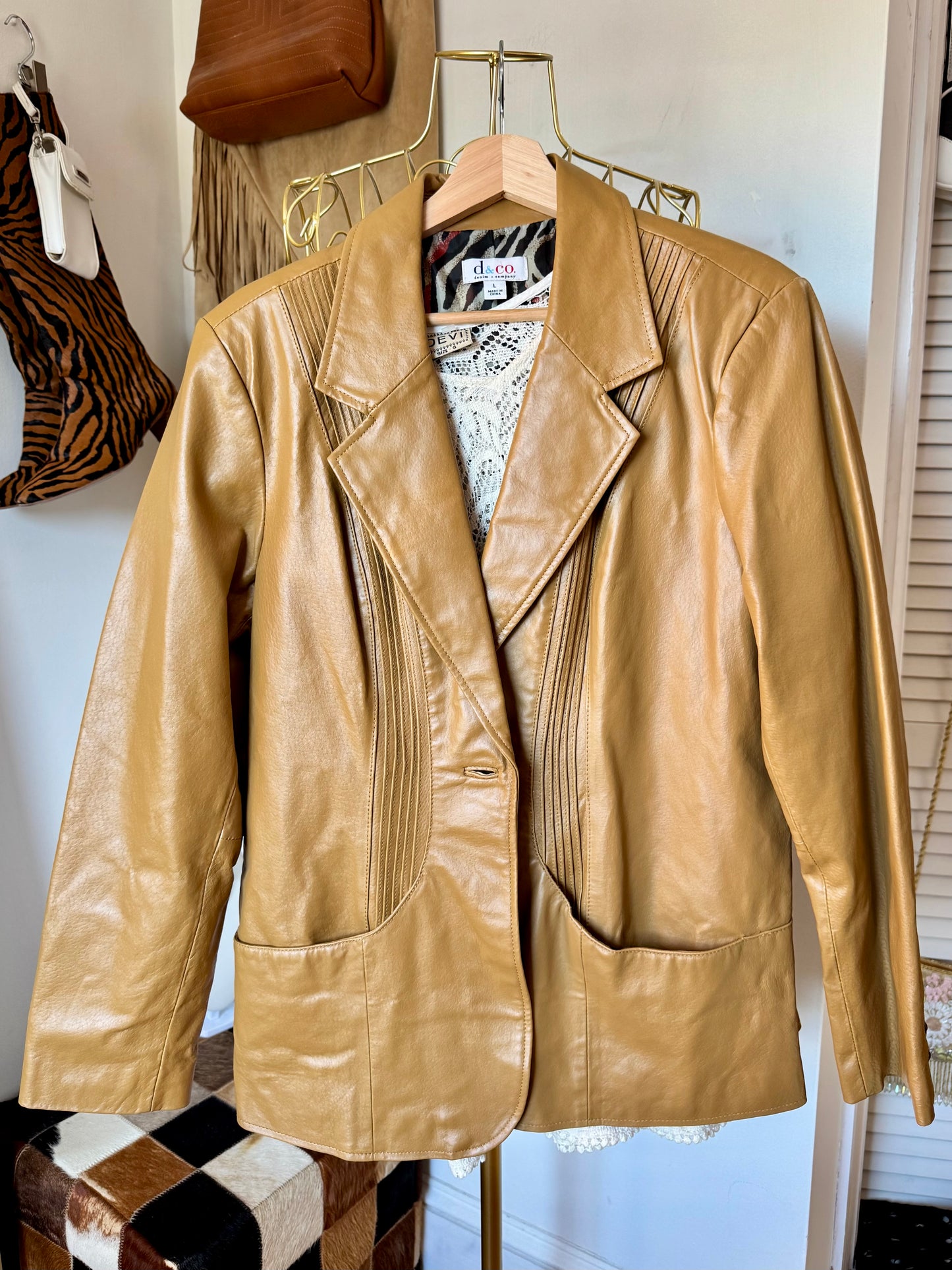 La Miel Leather Blazer (medium)