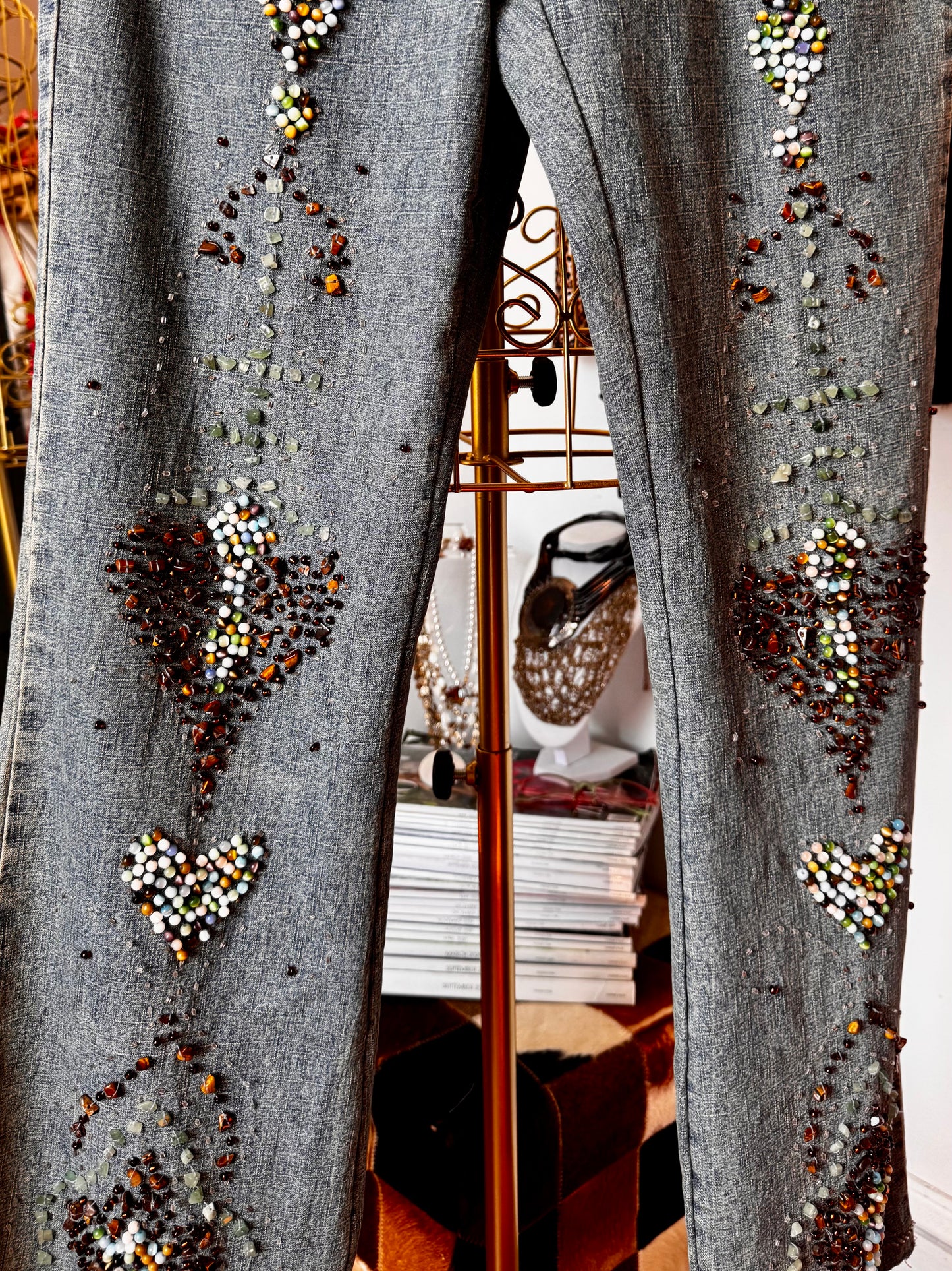 Cache Beaded Jeans (small)