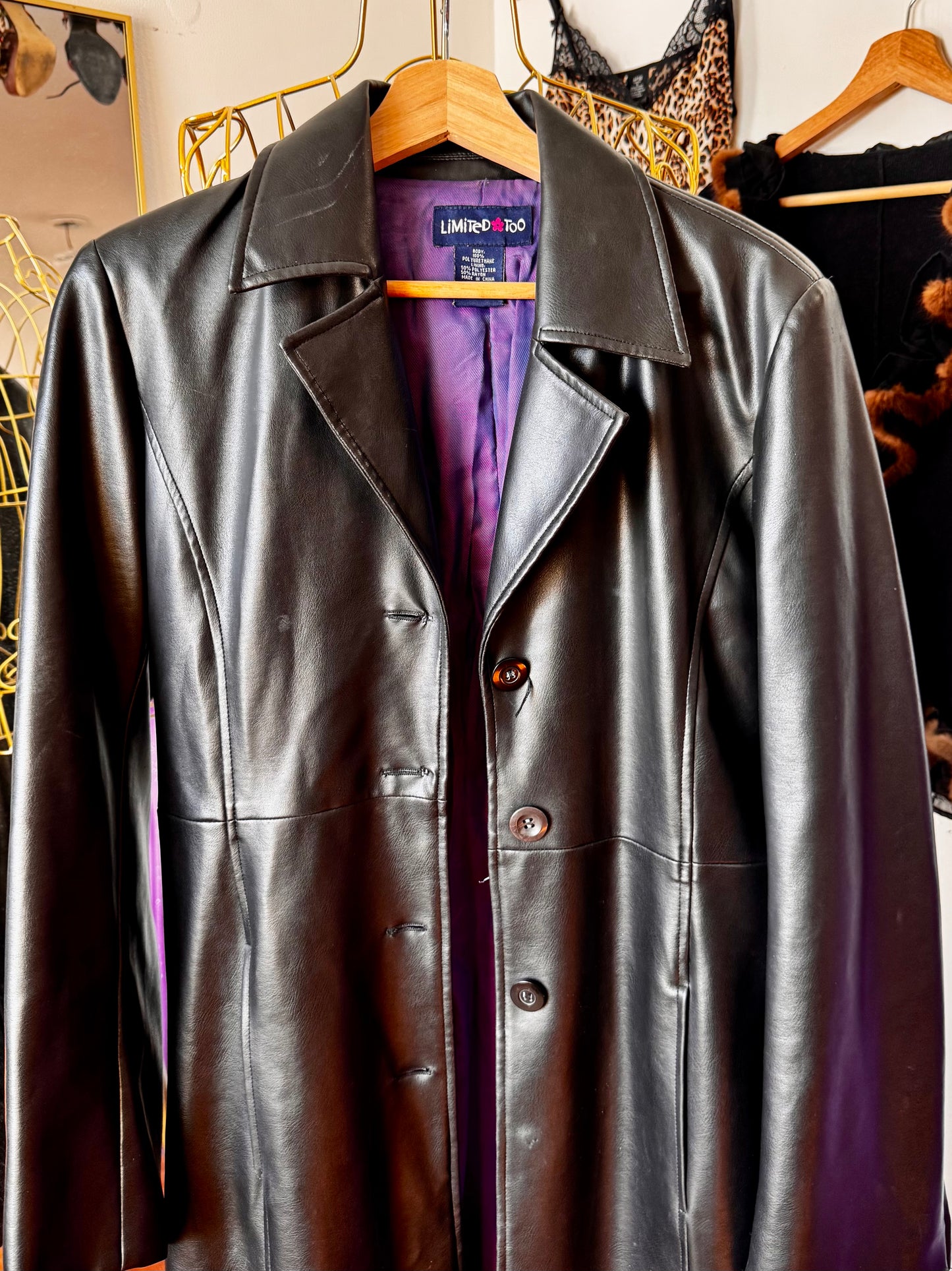 Limited Too Leather Trench (small)